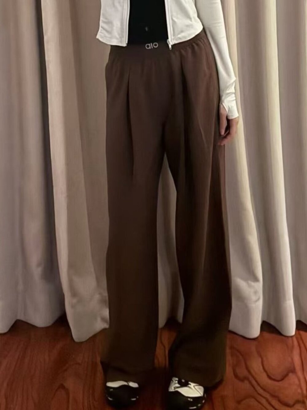 🪄Alo Yoga Suit Up Trouser Coffee Brown Regular 30-inch Inner Seam Length - Picture 10 of 11